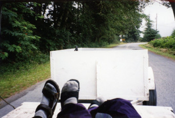 After the trek, we hitched a ride out on someone's flatbed to get back to Victoria