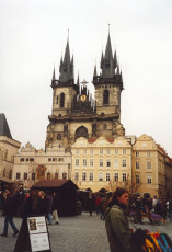 A view of the Astological clock from the Old Town Square
