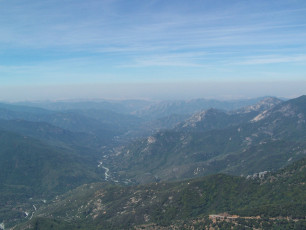 Looking down into the valley below Moro rock