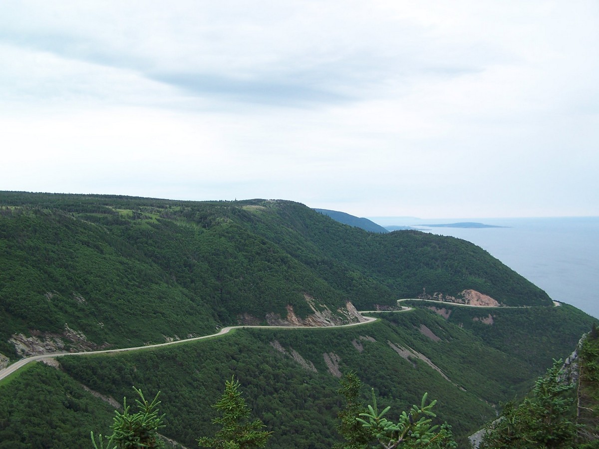 The curves of the Cabot Trail in Cape Breton