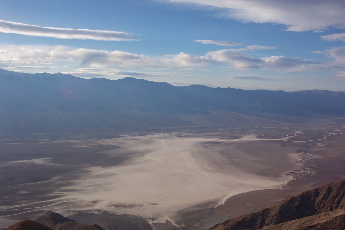 The salt flats of Death Valley in California